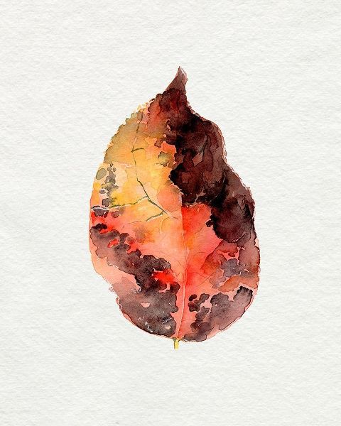 Parker, Jennifer Paxton 아티스트의 Watercolor Autumn Leaf I 작품