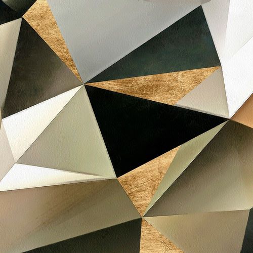 Saunders, Alonzo 아티스트의 Gold Polygon Wall II 작품