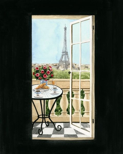 Popp, Grace 아티스트의 Terrace in Paris II 작품