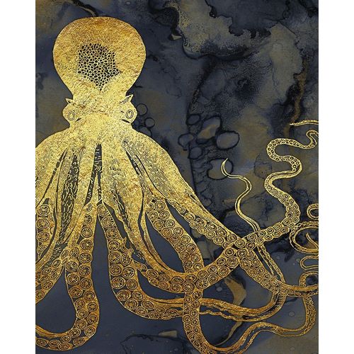Zalewski, Christine 아티스트의 Octopus Ink Gold And Blue I 작품