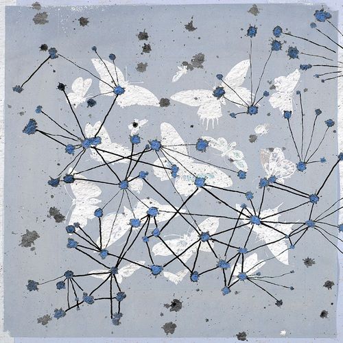 Arbel, Lori 작가의 19th Century Butterfly Constellations in Blue I 작품