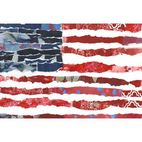 Moore, Regina 작가의 Patriotic Collage Flag II 작품