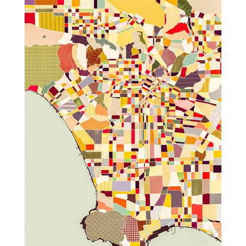 Galapon, Nikki 작가의 Modern Los Angeles Map 작품