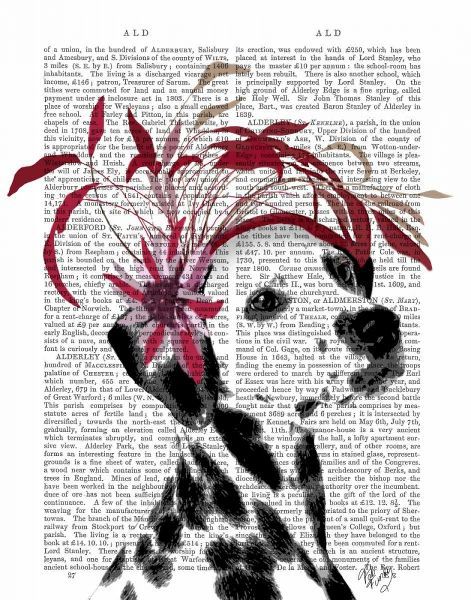 Dalmatian With Red Fascinator