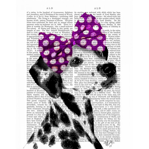 Dalmatian with Purple Bow on Head