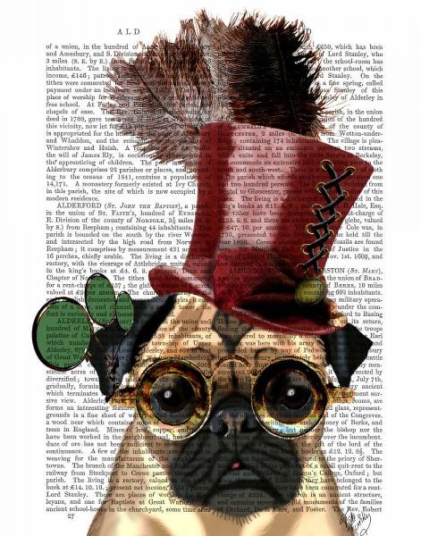 Pug with Steampunk Style Top Hat