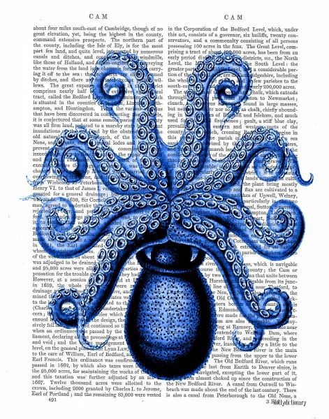 Vintage Blue Octopus 1 Underside