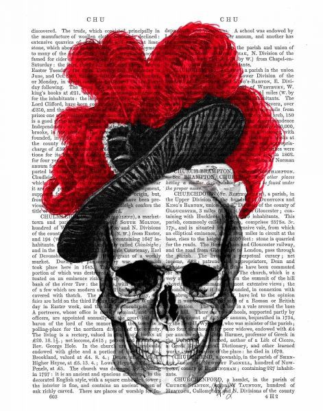 Skull with Red Hat
