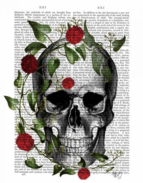 Skull Vines and Flowers
