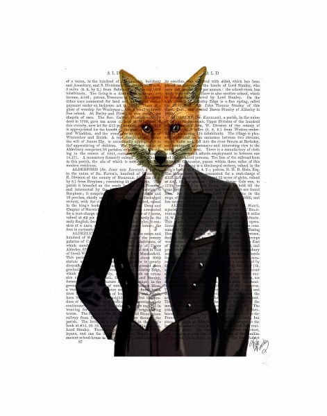 Fox In Evening Suit Portrait