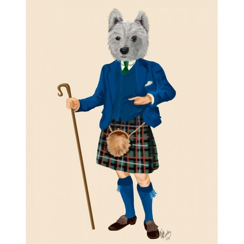 West Highland Terrier in Kilt