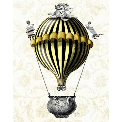Baroque Balloon Black Yellow