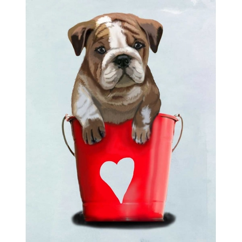 Bulldog Bucket Of Love Red