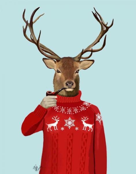 Deer in Ski Sweater
