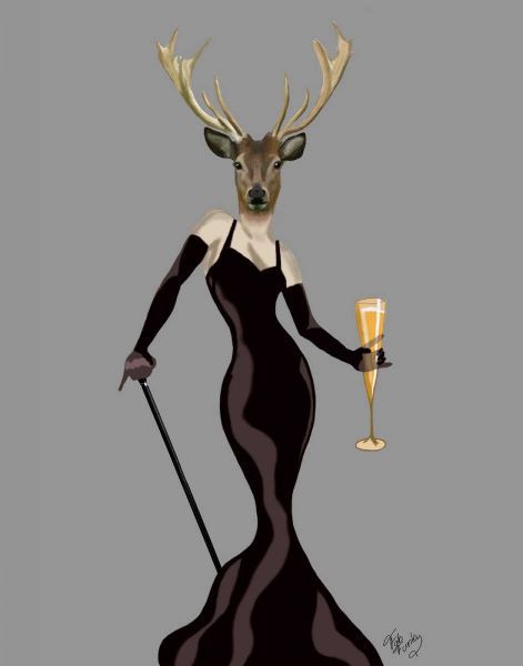 Glamour Deer in Black
