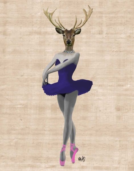Ballet Deer in Blue