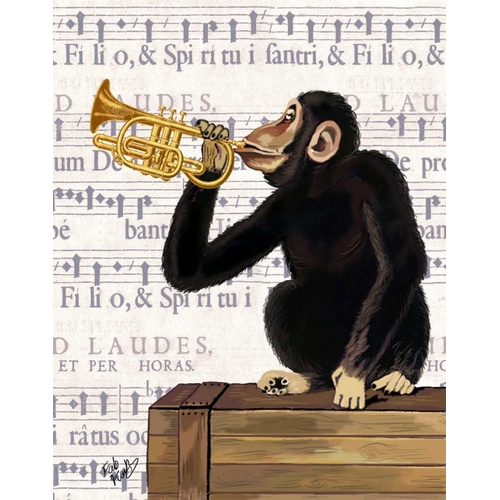 Monkey Playing Trumpet