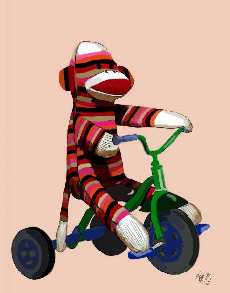 Sock Monkey Tricycle