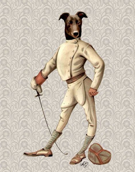 Greyhound Fencer in Cream Full