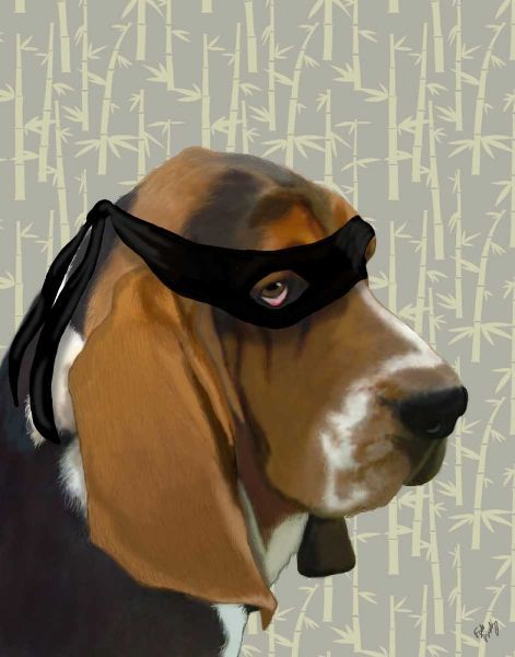 Ninja Basset Hound Dog