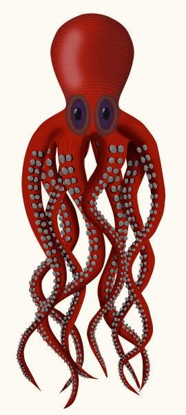 Giant Octopus Red