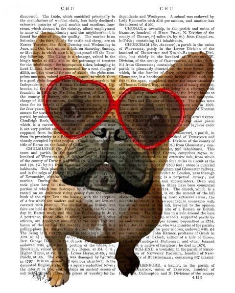 French Bulldog and Heart Glasses