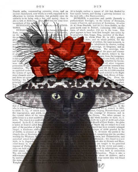 Cat, Black with Fabulous Hat