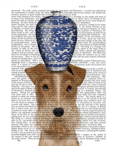 Fox Terrier with Blue Vase