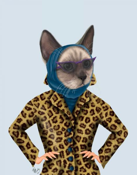 Cat with Leopard Jacket