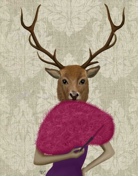 Deer with Fan, Portrait