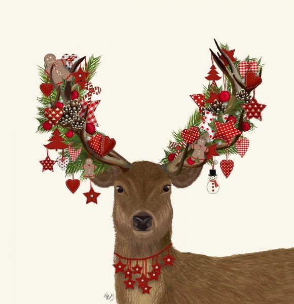 Deer, Homespun Wreath