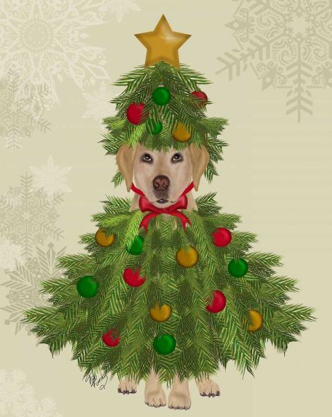 Yellow Labrador, Christmas Tree Costume