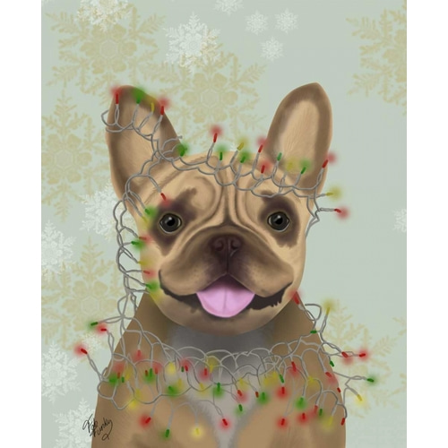 French Bulldog, Christmas Lights 1