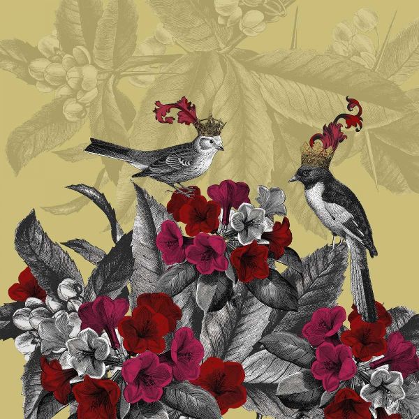 Blooming Birds, Azalea, Fine Art Print