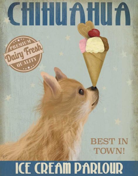 Chihuahua, Long Haired, Ice Cream