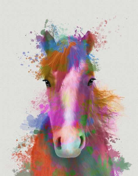 Horse Portrait 2 Rainbow Splash
