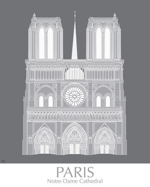 Paris Notre Dame Monochrome