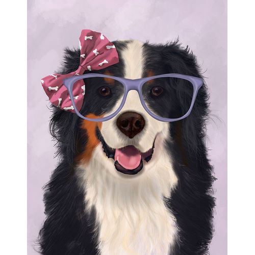 Bernese with Glasses and Bow