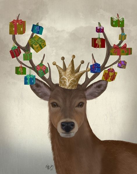Christmas Gift Bearing Deer
