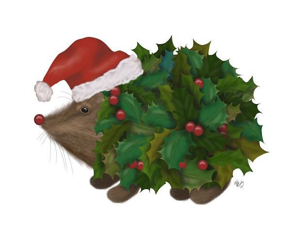 Christmas Holly Hedgehog