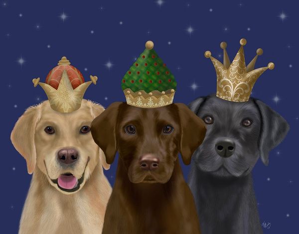 Christmas Labradors, Three Kings