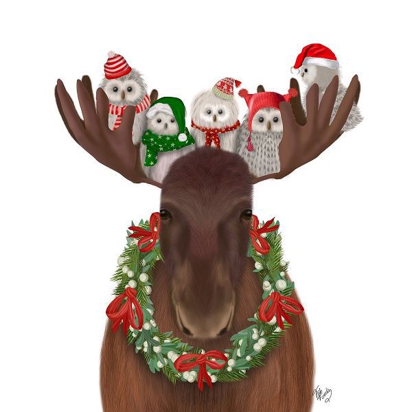 Christmas Moose and Christmas Owls Forward