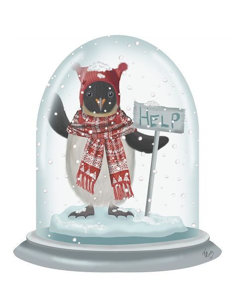 Christmas Penguin Snow Globe