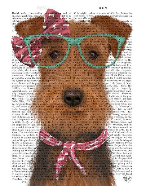 Airedale with Glasses and Scarf