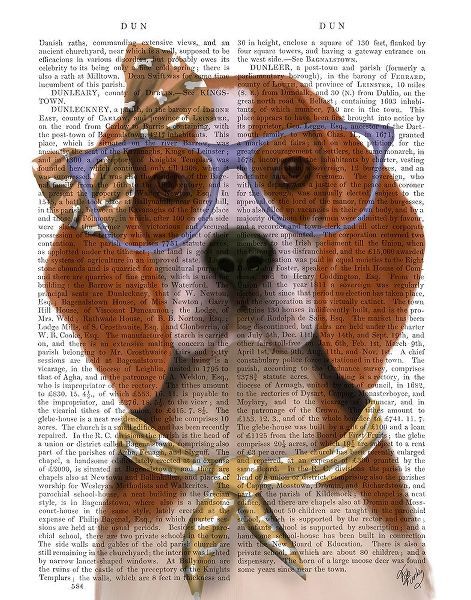 Beagle with Glasses and Scarf