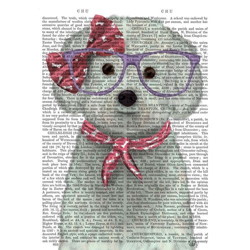 Bichon Frise with Glasses and Scarf