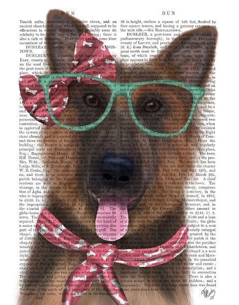 German Shepherd with Glasses and Scarf