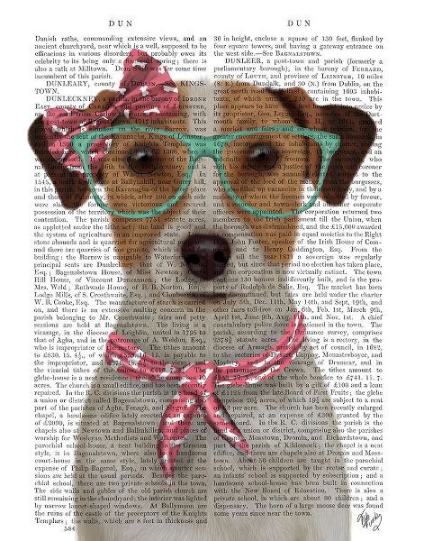 Jack Russell with Glasses and Scarf