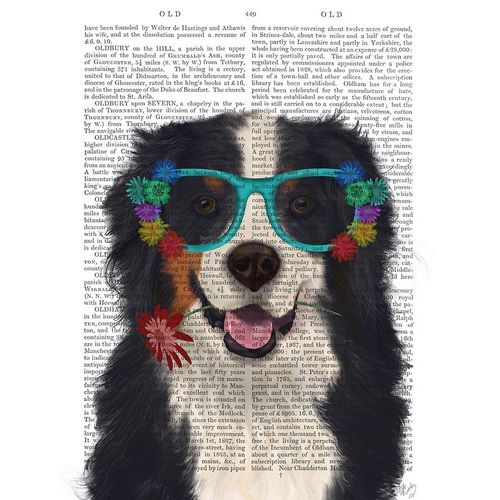 Bernese and Flower Glasses