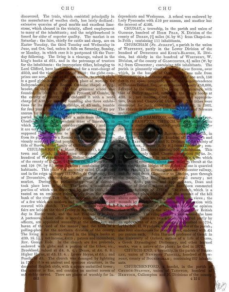 English Bulldog and Flower Glasses